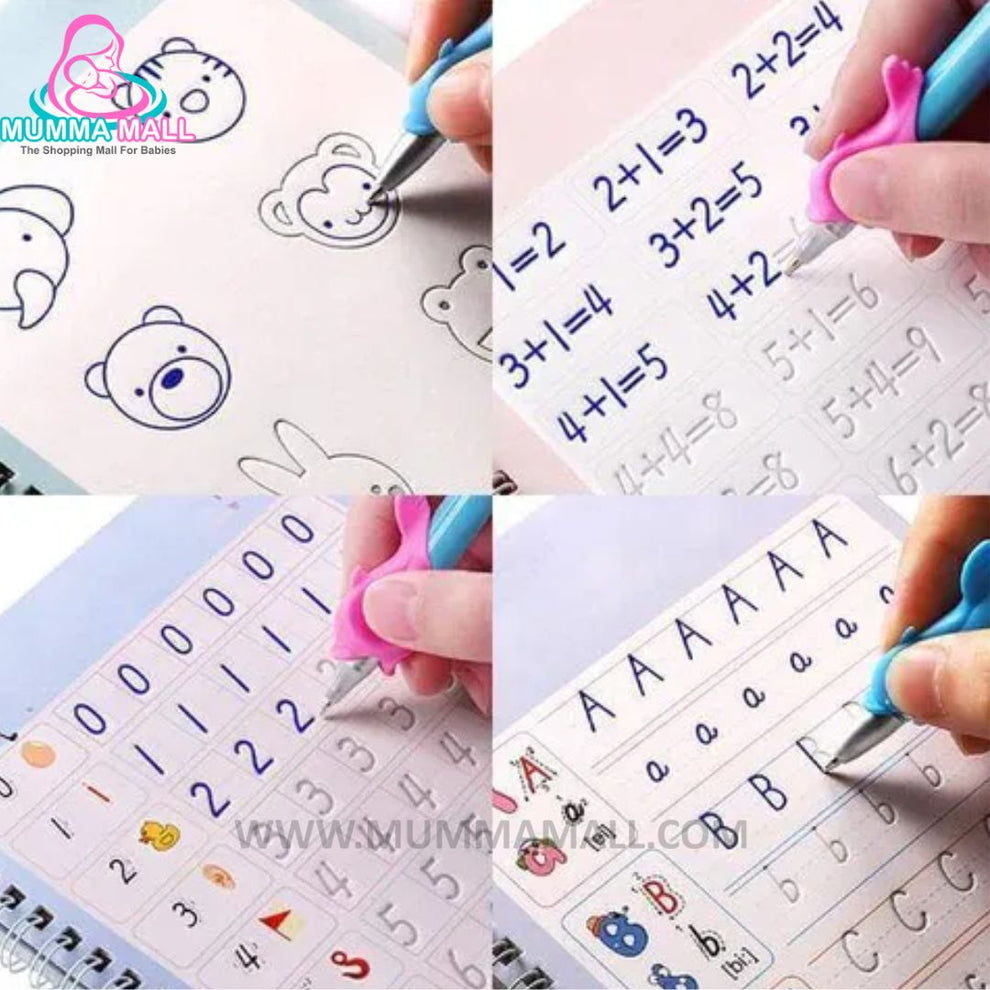 ✨Magic Practice Copybook📚, Buy 1 Set Get 1 Set Free🤩 (8 Book + 2 Pen+ 20 Refill +2 Grip)✍