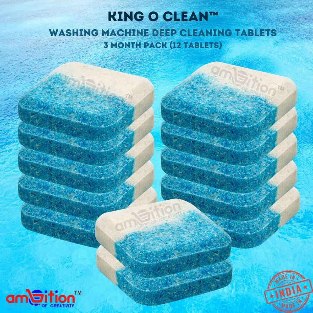 King O Clean™ - Washing Machine Deep Cleaning Tablets 3 Month Pack (Pack of 12)