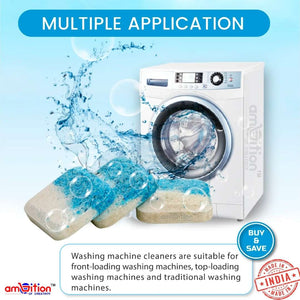 King O Clean™ - Washing Machine Deep Cleaning Tablets 3 Month Pack (Pack of 12)  with FREE Washing Machine Anti-Vibration Pad (Pack of 4)