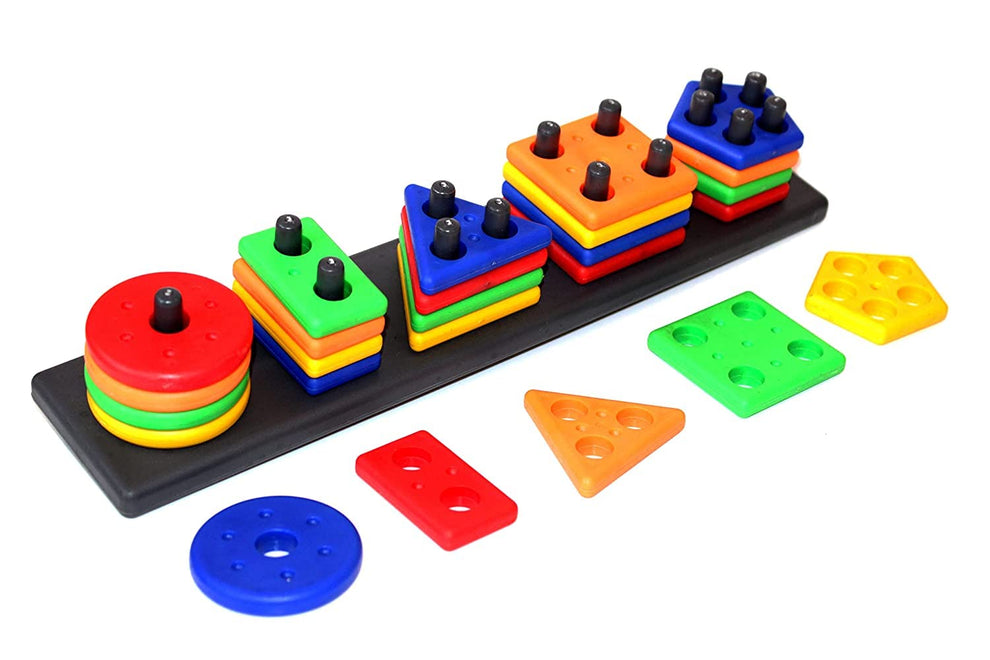 Colour Shaped Puzzle Block for Kids Learning - Educational Toy