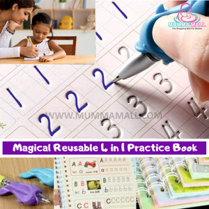 ✨Magic Practice Copybook📚, Buy 1 Set Get 1 Set Free🤩 (8 Book + 2 Pen+ 20 Refill +2 Grip)✍