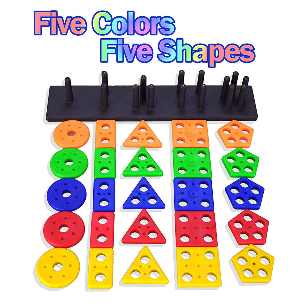 Colour Shaped Puzzle Block for Kids Learning - Educational Toy