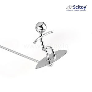 Stainless Steel Balancing Surfer man - Meditation, Entertainment, Office - Home Decorations & Gift.