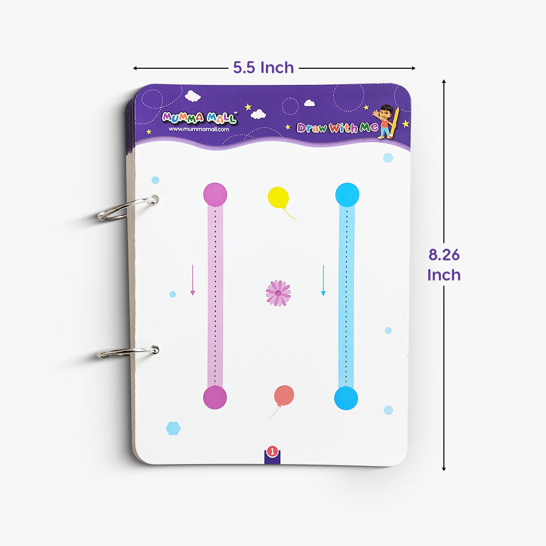 Mumma Mall - Reusable Tracing Book With 64 Pages + FREE Learning 2000+ pages PDF worksheet for kids📚