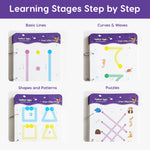 64 Pages Reusable Tracing Line book to improve HAND WRITING For 2+ Years kids + FREE 1 Magic Warm (FREE Learning 2000+ pages PDF worksheet for kids📚 )