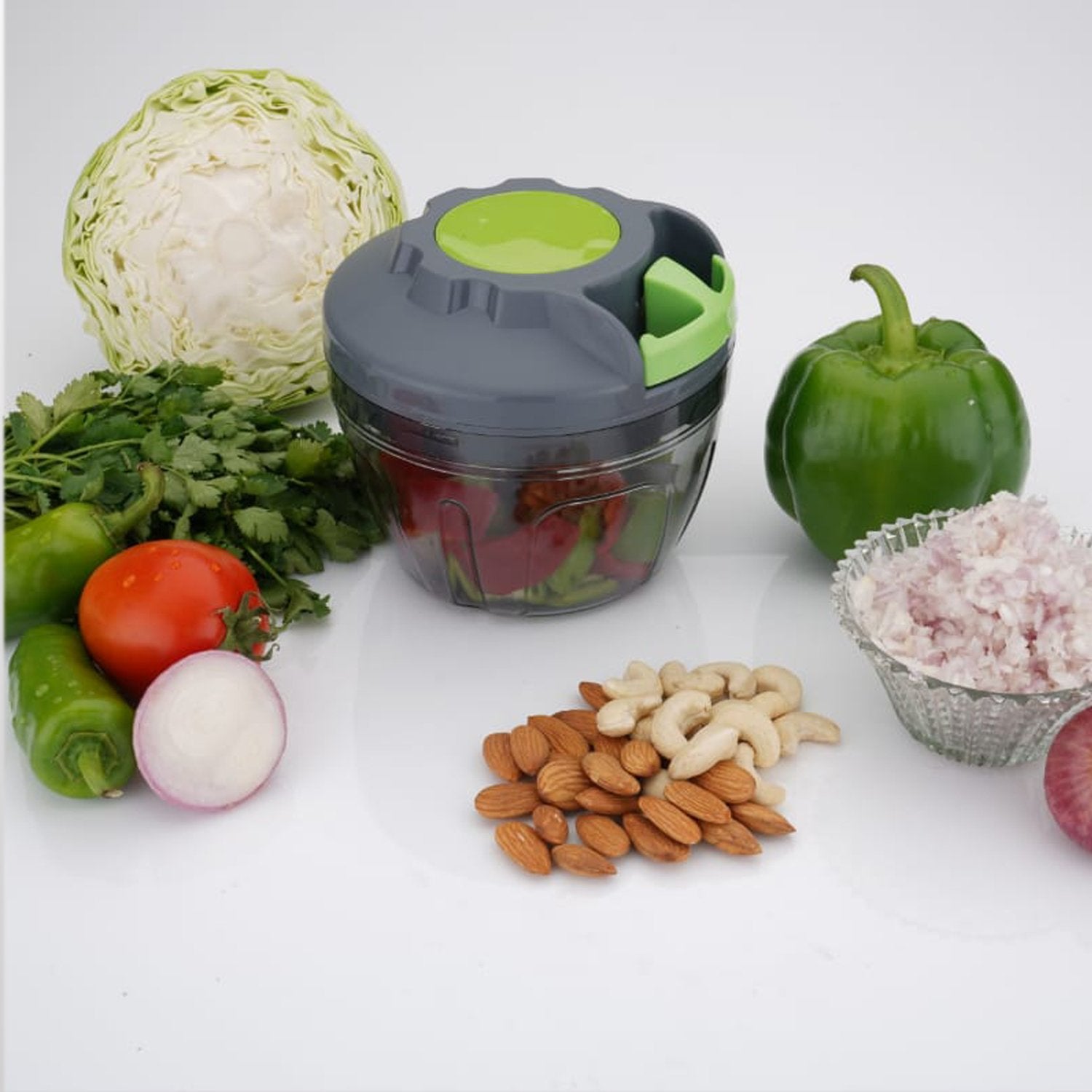 ambitionofcreativity in manual food chopper for vegetable fruits nuts onions chopper blender mixer food processor