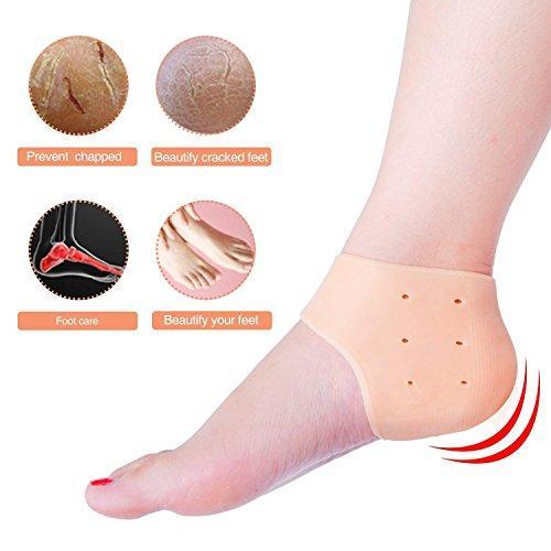 1277 anti crack silicon gel heel moisturizing socks for foot care men women