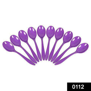 ambitionofcreativity in fancy spoons set of 10 units plastic spoons colourful spoons purple