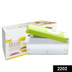 2202 plastic big 15 in 1 dicer with cutter with easy push and pull button