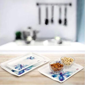 2292 serving tray set pack of 3 pcs small medium large multicolour