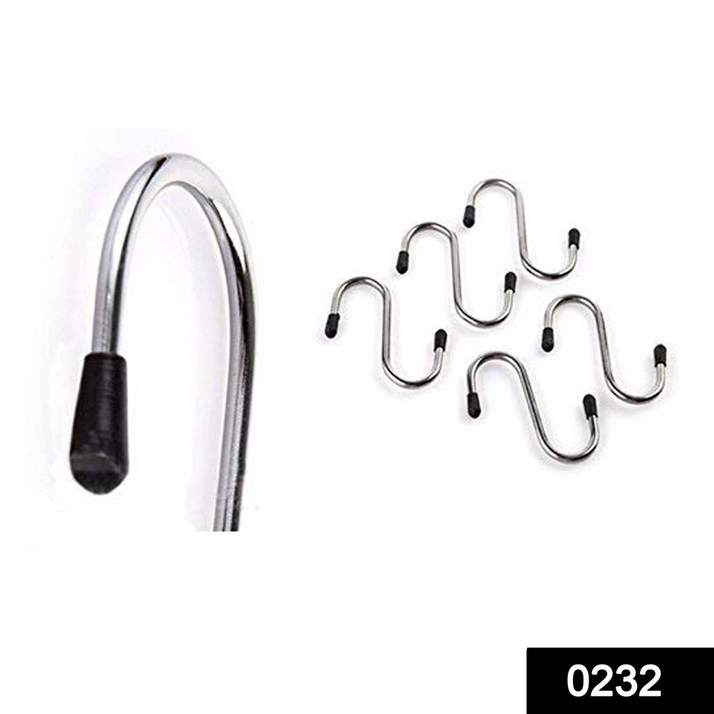 0232 heavy duty s shaped stainless steel hanging hooks 5 pcs