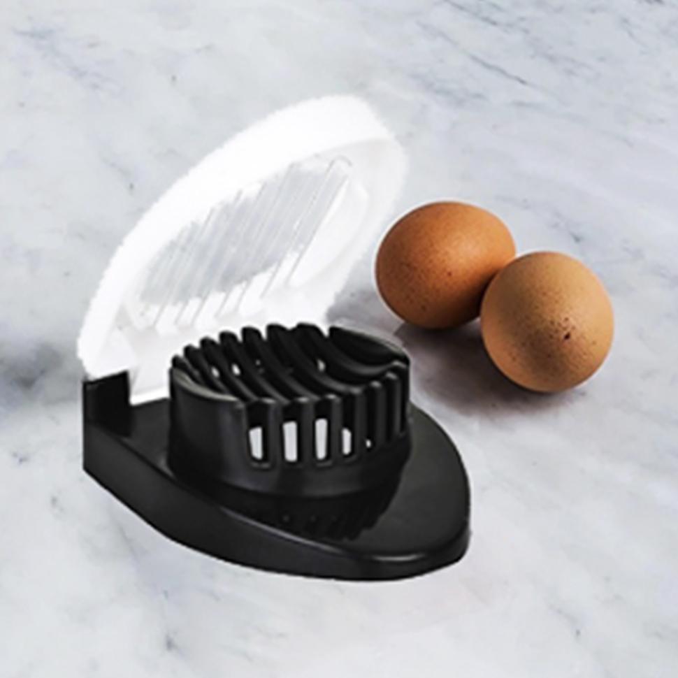 2129 oval shape plastic multi purpose egg cutter slicer with stainless steel wires