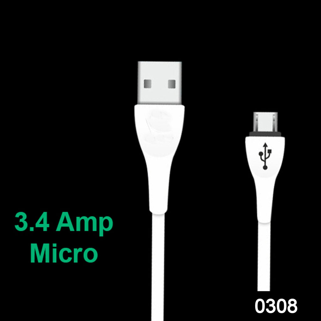 308 super fast charging 3 4 amp micro usb data and charging cable