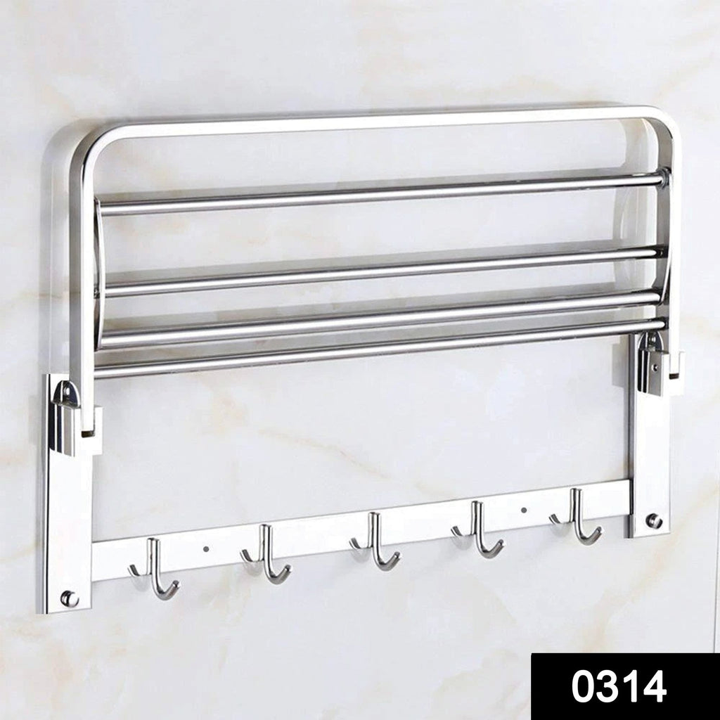 314_bathroom accessories stainless steel folding towel rack