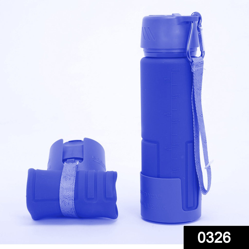 silicone collapsible foldable water bottle