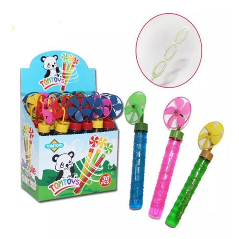 1166 small bubble stick with windmill fan toy multicolor