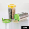 0618 3 in 1 transparent air tight storage dispenser container