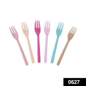 set of 10 forks set for party kids melamine serving fork random color