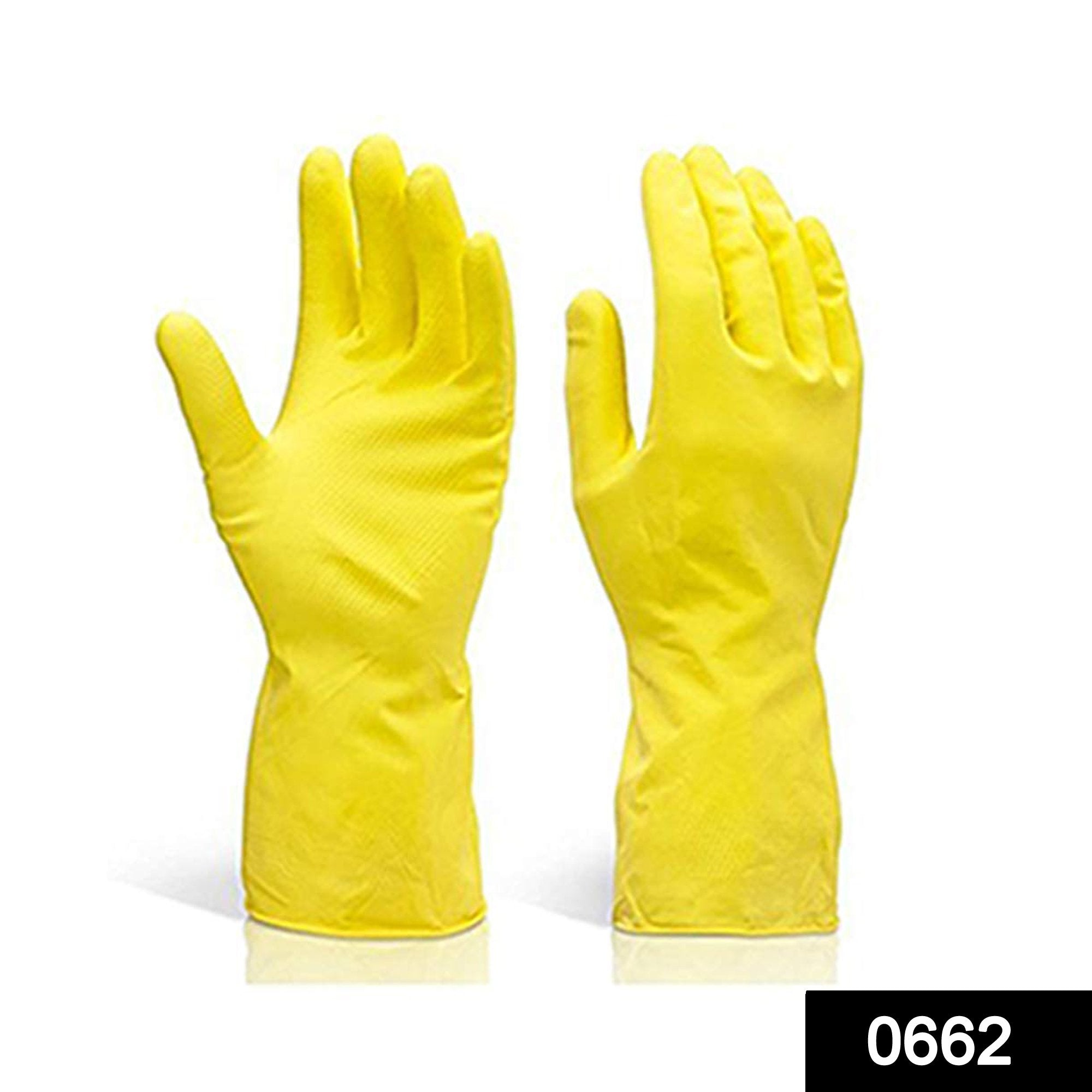662 flock gloves yellow 2 tone