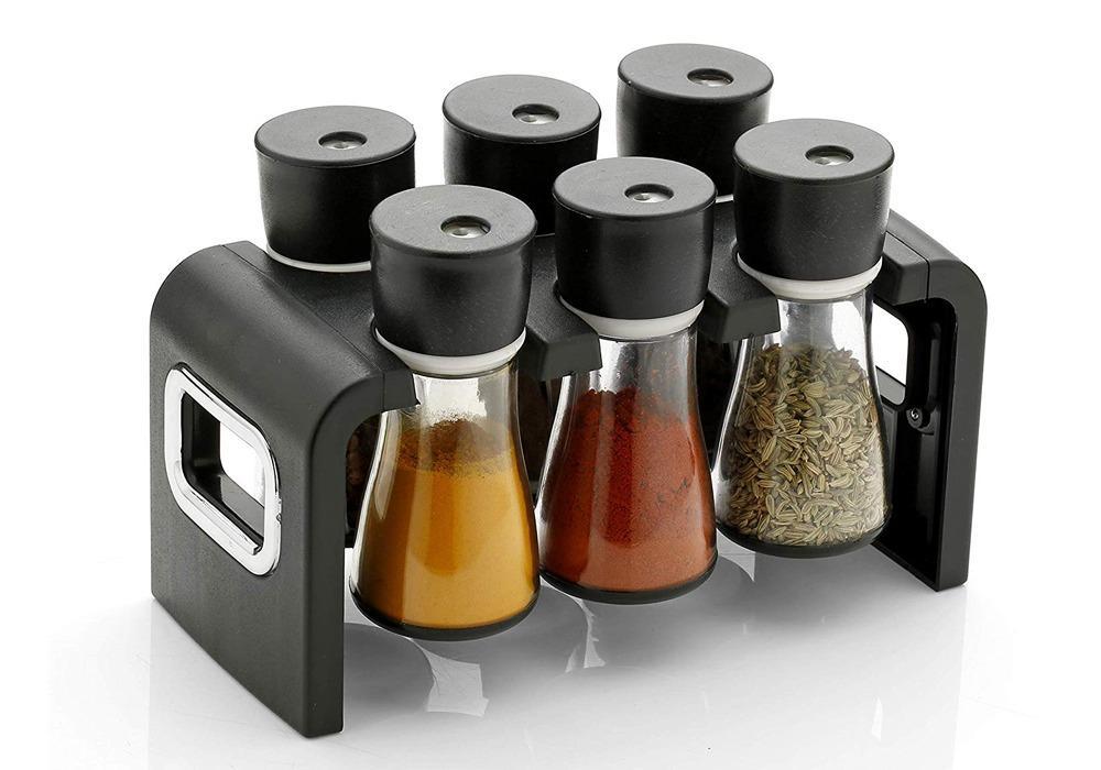 ambitionofcreativity in spice rack premium multipurpose revolving plastic spice rack masala organiser 6 pcs set