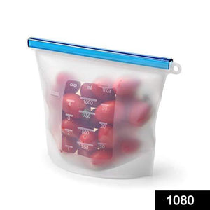 1080 reusable silicone airtight leakproof food storage bag 1 ltr