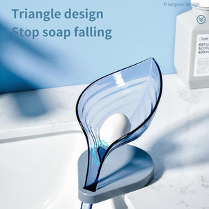 1097 leaf shape soap box self draining bathroom soap holder