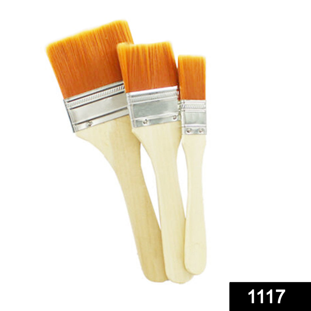 1117 artistic flat painting brush set of 3