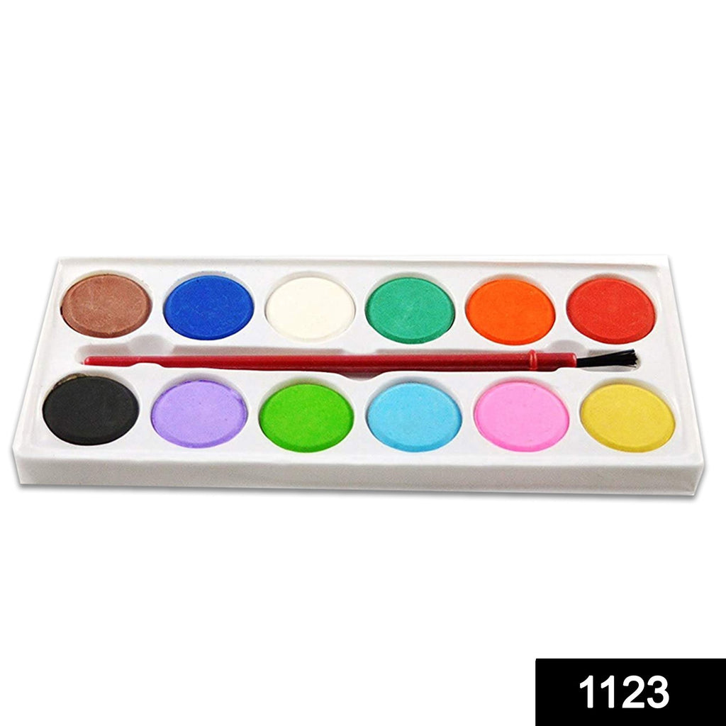 1123 painting water color kit 12 shades and paint brush 13 pcs