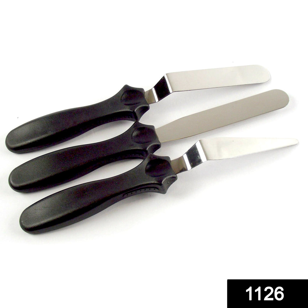 1126 multi function cake icing spatula knife set of 3 pieces