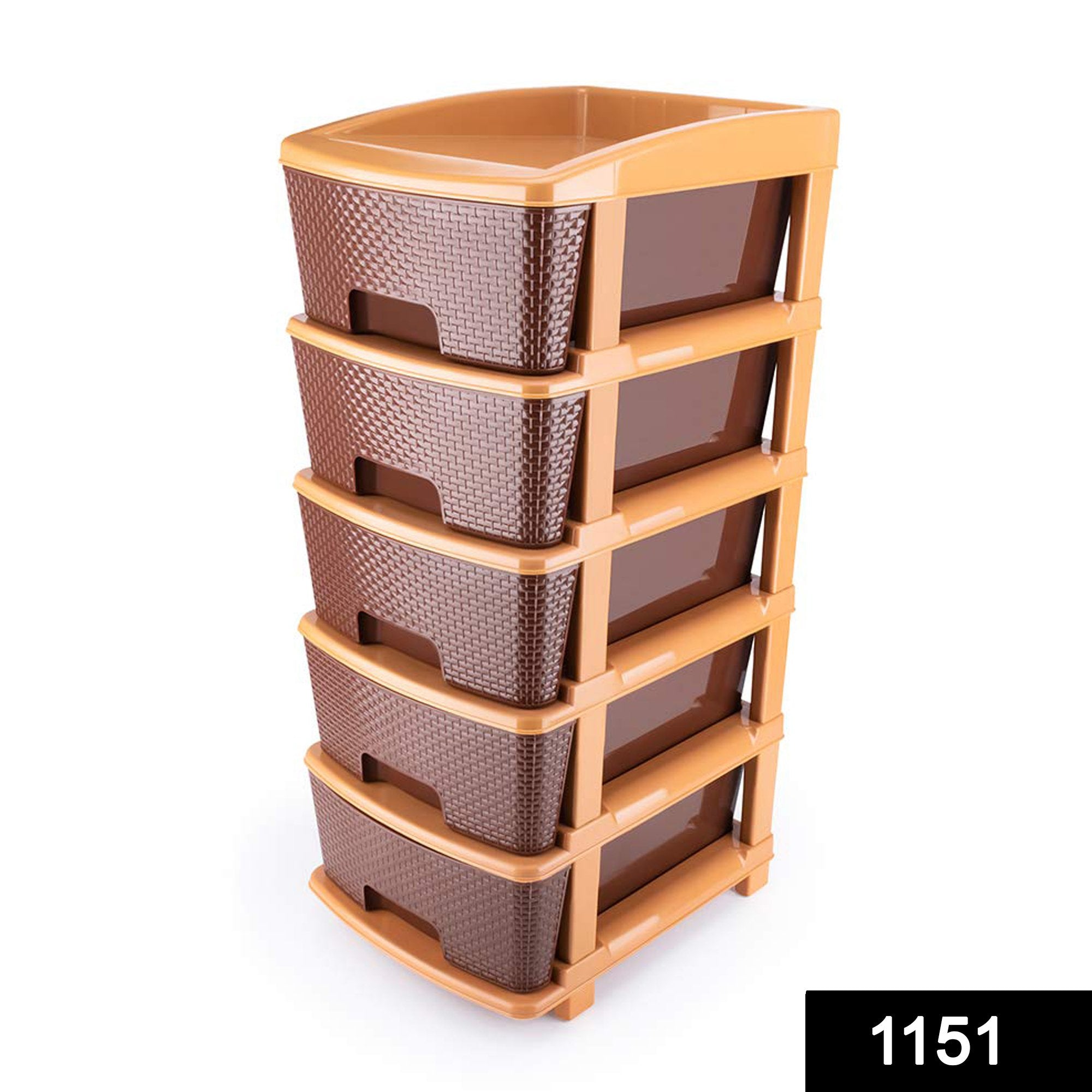 1151 5tier plastic modular drawer system for multiple use multicolour