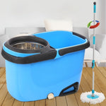 1159 heavy duty microfiber spin mop with plastic bucket multicolour