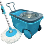 1160 heavy duty microfiber spin mop with plastic bucket multicolour