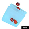 1176 reusable airtight seal storage freezer leak proof silicone food bag