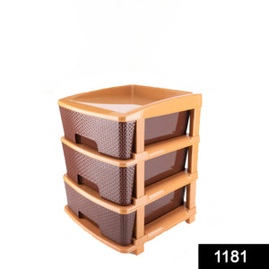 1181 plastic modular drawer 3 tier organisers