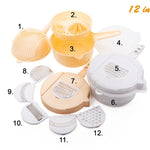 2241 multipurpose 12 in 1 vegetable and fruit chopper cutter grater slicer