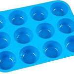 3316 silicone cupcake muffin mould microwave safe nonstick 12 cups muffin pan chocolate baking tray for house and bakery 25 6x19 1 inch multicolor