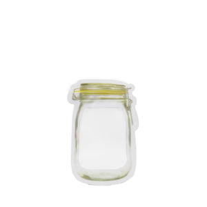 1073 reusable airtight seal plastic food storage mason jar zipper 150ml