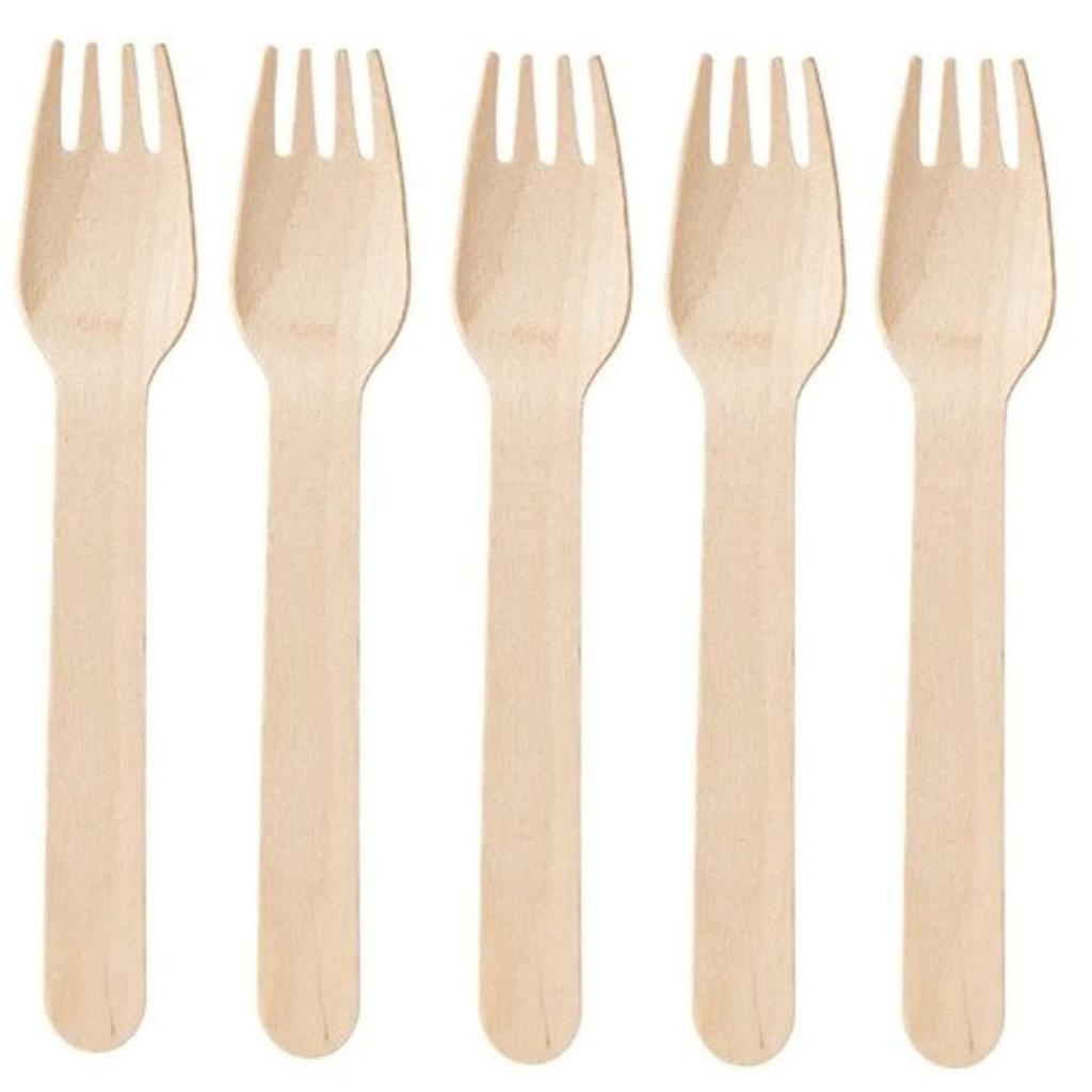 3224 disposable eco friendly wooden fork pack of 100