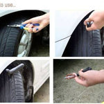 1513 puncture repair kit tubeless tyre full set with nose pliers rubber cement and extra strips for cars bikes