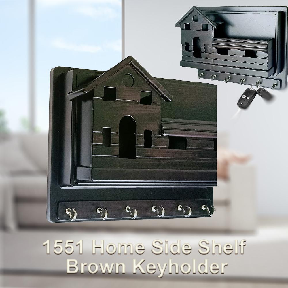 1551 home side shelf brown keyholder