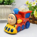 Bump and Go Musical Engine Toy Train with 4D Light and Sound for Kids