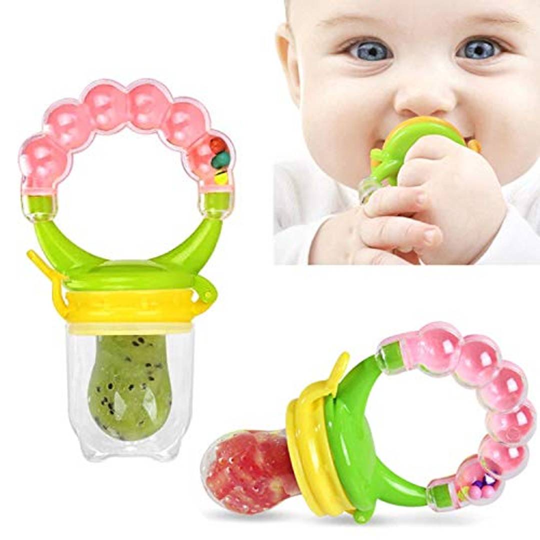 Shopiieee Baby's Portable Nipple Silicone Pacifier Feeder (Multicolour) - Pack of 1