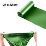 1586 bio degradable eco friendly garbage trash bags rolls 24 x 32 green