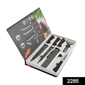 2285 stainless steel knife set with chef peeler and scissor 6 pieces