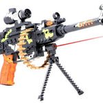 Toys 4 U 25" Musical Army Style Toy Gun for Kids with Music, Lights and Laser Light (Multi-Color)