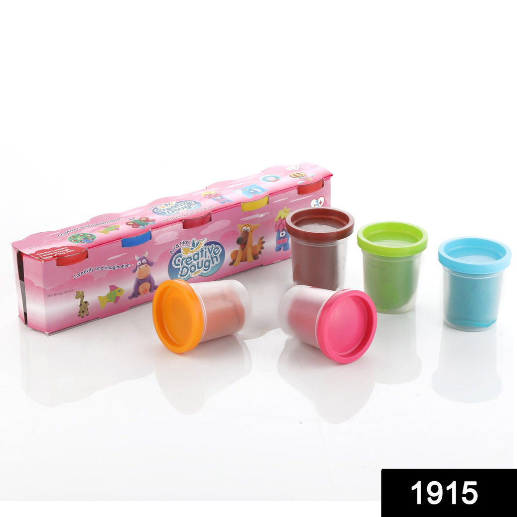 1915 non toxic creative dough clay 5 different colors pack of 5 pcs