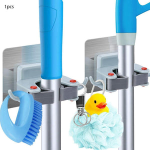 ambitionofcreativity in wall mounted mop broom hanger holder organiser for kitchen bathroom garage and garden