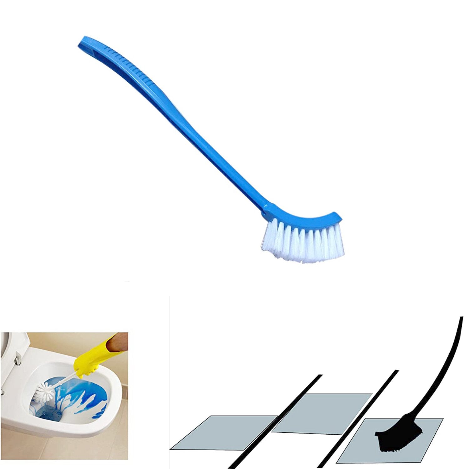 1291 single sided bristle plastic toilet cleaning brush