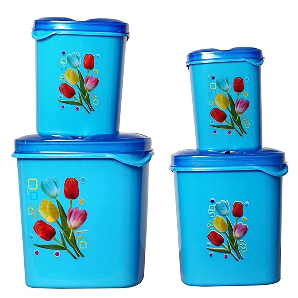 2239 container set for kitchen storage airtight food grade plastic pack of 4 3000ml 1500ml 1000ml 500ml