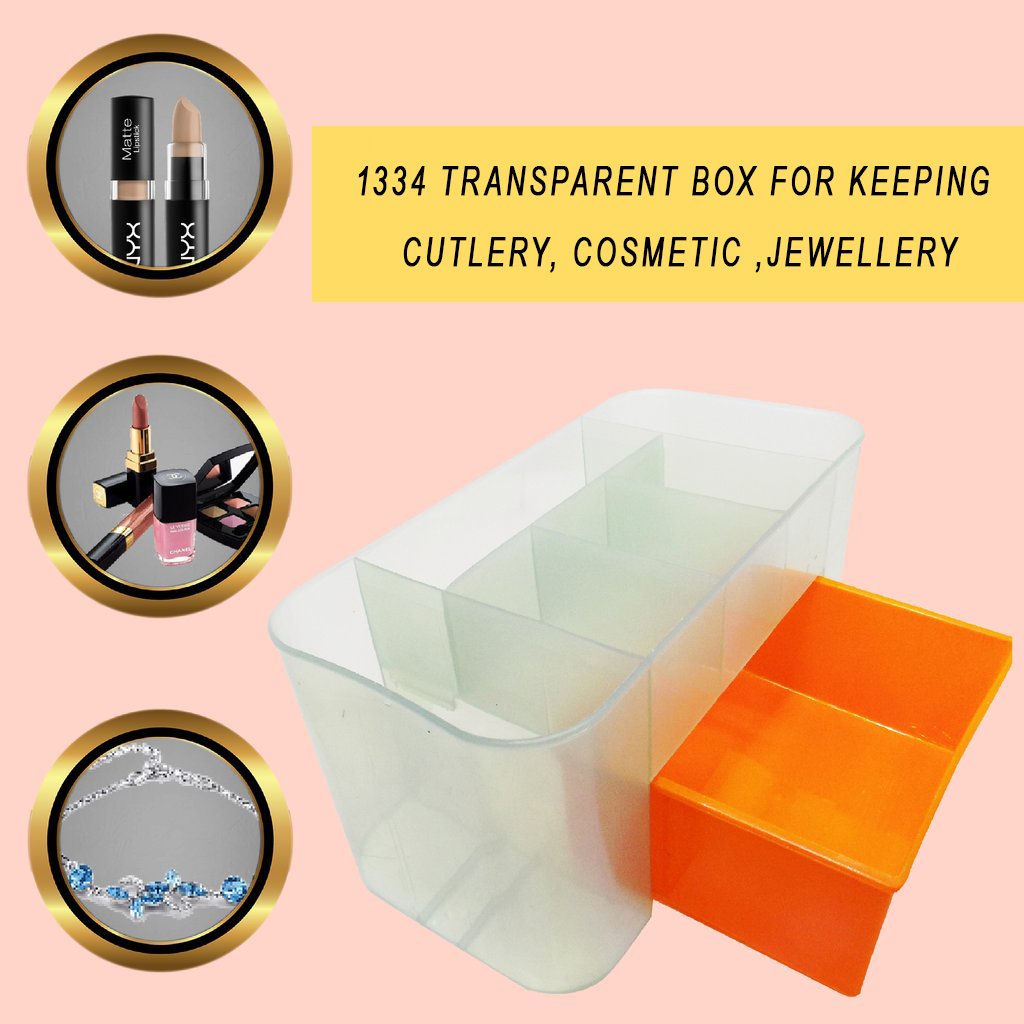 1334 transparent box for keeping cutlery cosmetic jewellery